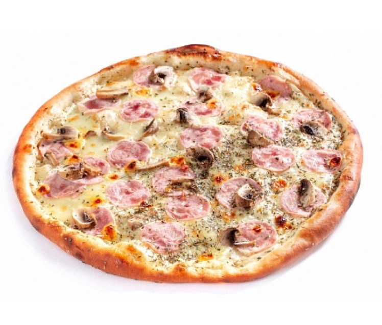 Пицца с ветчиной и грибами (33 см). Выдача заказа с 10:30.