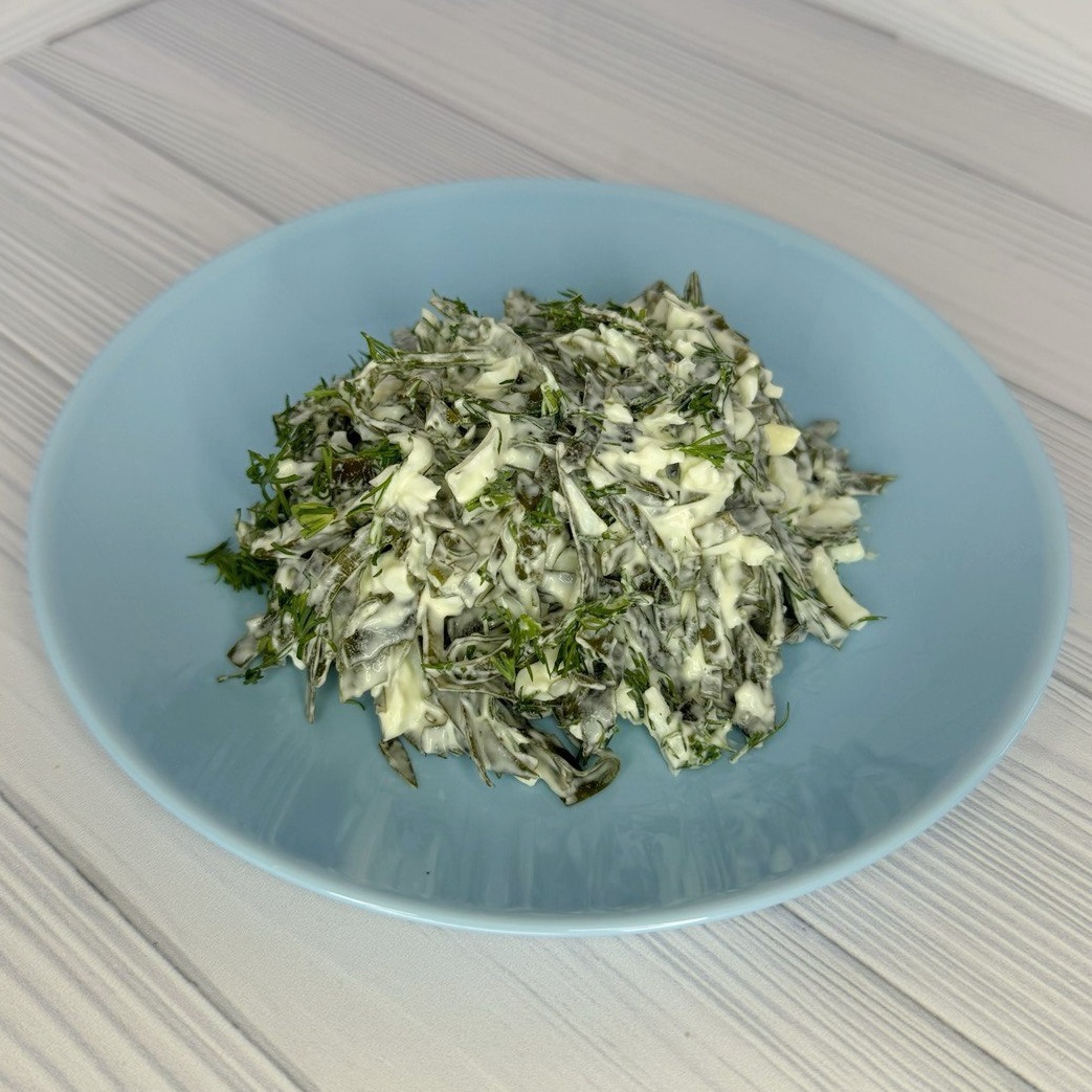 Морская капуста с яйцом